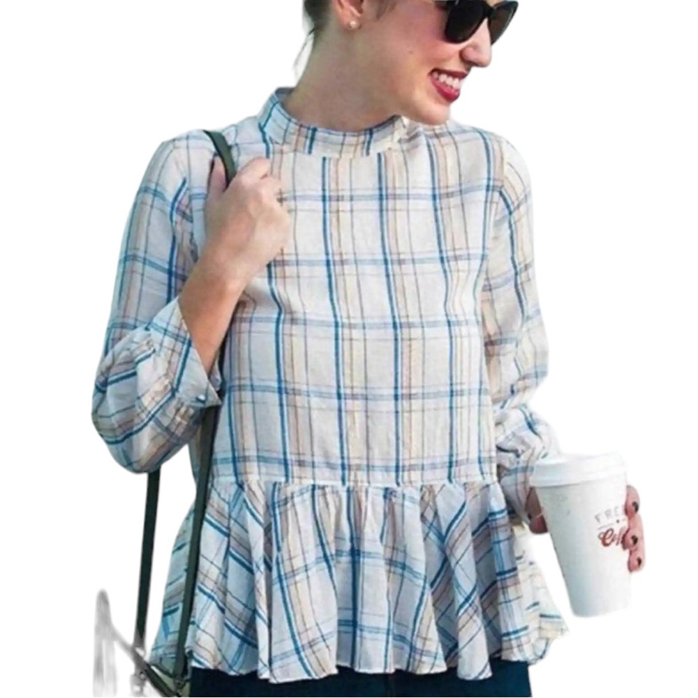 Maeve by Anthropologie “Sava” Plaid Swing Top
